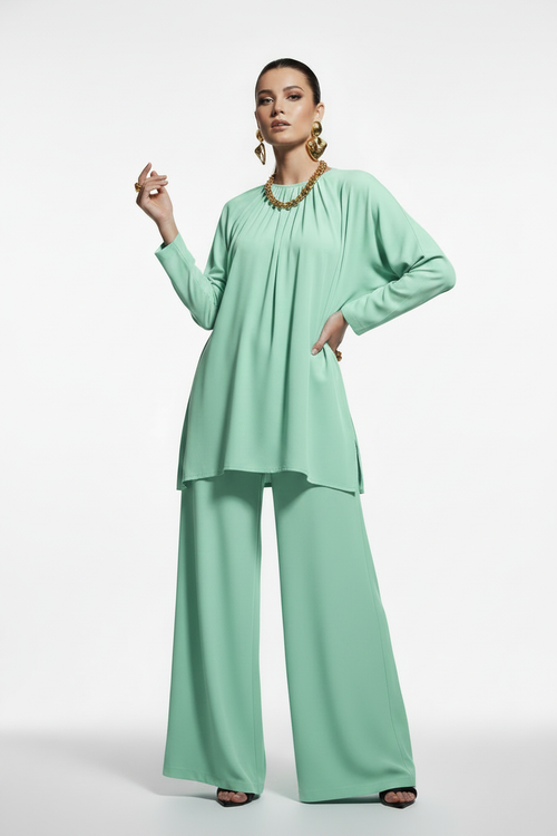 Mint Green Pleated Co-ord Set