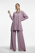 Mauve Pleated Co-ord Set