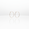 Silver Thin Minimalist Hoop Earrings